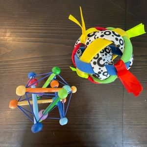 Bundle of 2 Manhattan Toys - Skwish Color Burst & Bababall - baby development